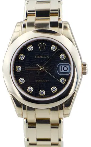 Rolex Datejust 31 81208 34mm Yellow gold Black