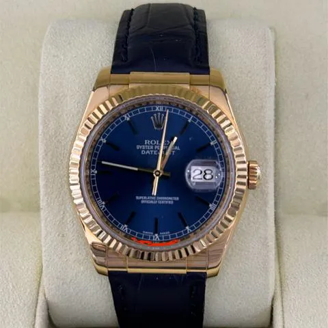 Rolex Datejust 116138 36mm Yellow gold Blue