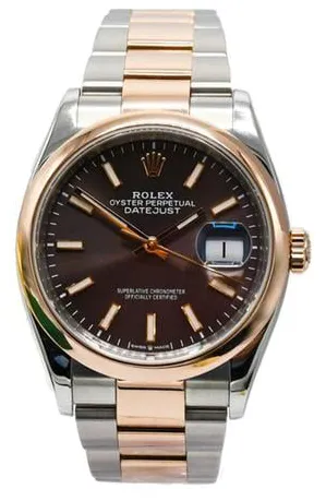 Rolex Datejust 36 126201 36mm Everose gold Brown