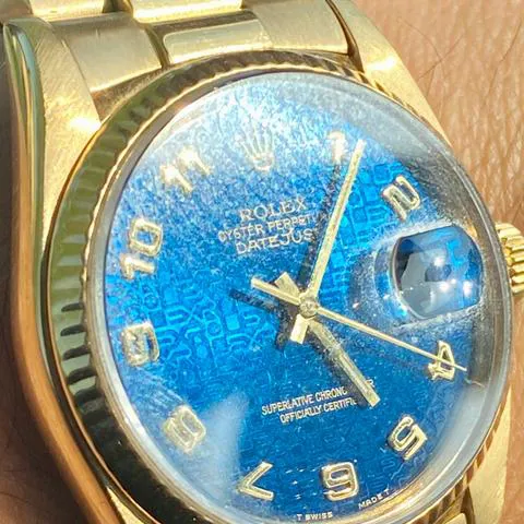 Rolex Datejust 36 16018 36mm Yellow gold Blue