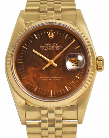 Rolex Datejust 36 16018 36mm Yellow gold Brown