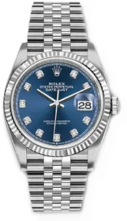 Rolex Datejust 36 126234-0037 White gold and Stainless steel Blue