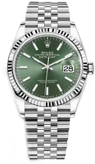 Rolex Datejust 36 126234-0051 White gold and Stainless steel Green