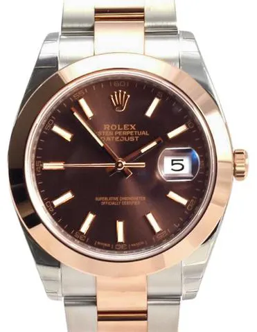 Rolex Datejust 41 126301 41mm Yellow gold and Stainless steel Brown