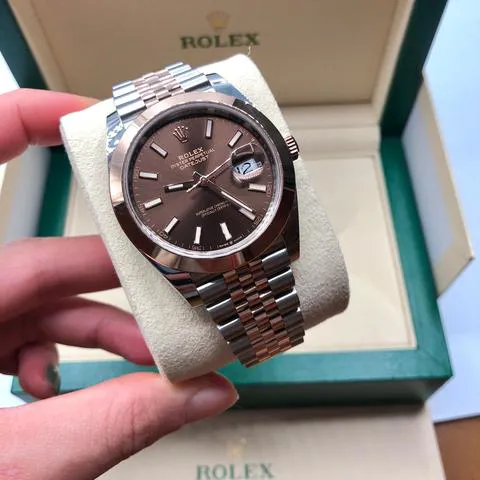 Rolex Datejust 41 126301 41mm Rose gold Brown