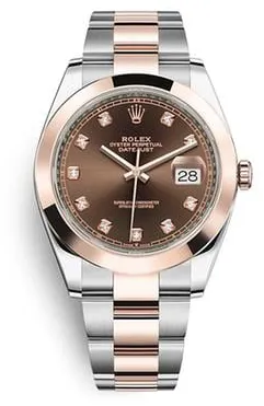 Rolex Datejust 41 126301 41mm Yellow gold and Stainless steel Brown