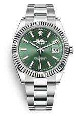 Rolex Datejust 41 126334-0027 41mm White gold and Oystersteel Green