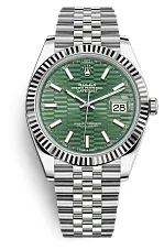 Rolex Datejust 41 126334-0030 41mm White gold and Oystersteel Green