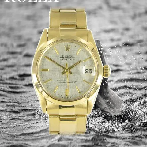 Rolex Datejust 6627 30mm Yellow gold Silver