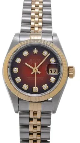 Rolex Datejust 69173G 26mm Stainless steel Red