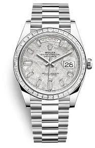 Rolex Day-Date 228396TBR-0027 40mm Platinum Silver