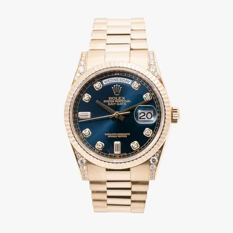 Rolex Day-Date 36 118338 36mm Yellow gold Blue