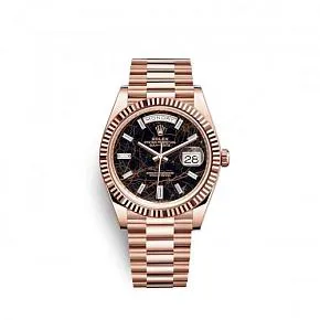 Rolex Day-Date 40 228235-0045 40mm Everose gold Black