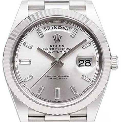 Rolex Day-Date 40 228239 40mm White gold Silver