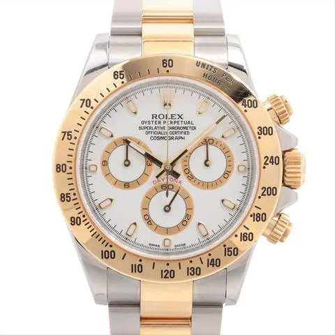 Rolex Daytona 116523 38mm Yellow gold and Stainless steel White