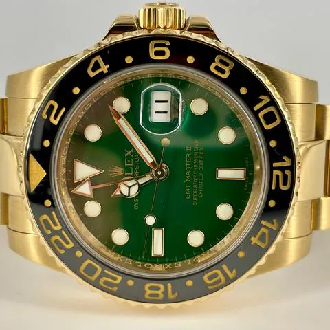 Rolex GMT-Master II 116718LN 40mm Yellow gold Green