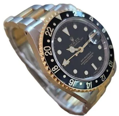 Rolex GMT-Master II 16713 40mm Yellow gold and Stainless steel Black