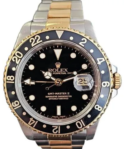 Rolex GMT-Master II 16713 40mm Yellow gold and Stainless steel Black 1