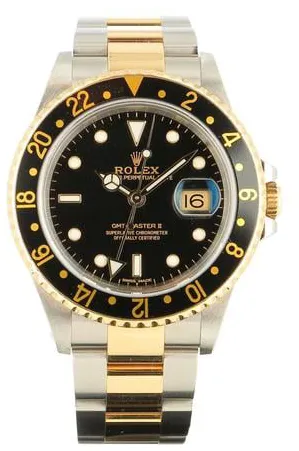 Rolex GMT-Master II 16713 40mm Yellow gold and Stainless steel Black