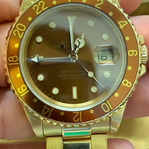 Rolex GMT-Master II 16718 40mm Yellow gold Brown