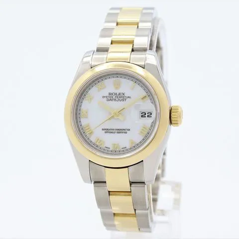 Rolex Lady-Datejust 179163 26mm Yellow gold and Stainless steel White