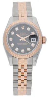 Rolex Lady-Datejust 179171 26mm Yellow gold and Stainless steel Black