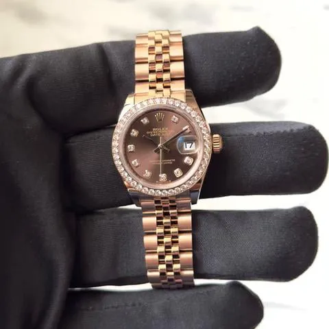 Rolex Lady-Datejust 279135RBR 28mm Rose gold Brown