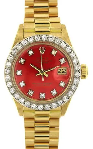 Rolex Lady-Datejust 6913 26mm Yellow gold Red