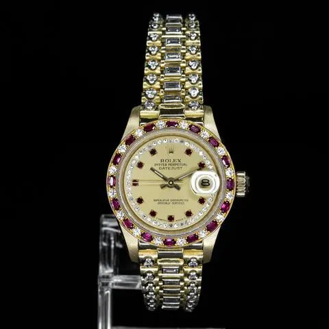 Rolex Lady-Datejust 69138 26mm Yellow gold Champagne