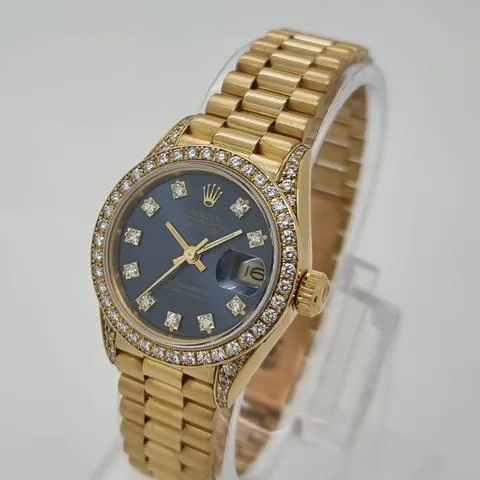 Rolex Lady-Datejust 69158 26mm Yellow gold Blue