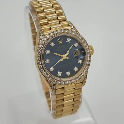 Rolex Lady-Datejust 69158 26mm Yellow gold Blue 3