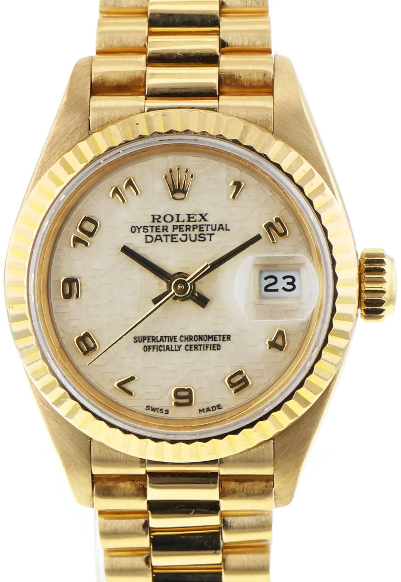 Rolex Lady-Datejust 69178 26mm Yellow gold Ivory