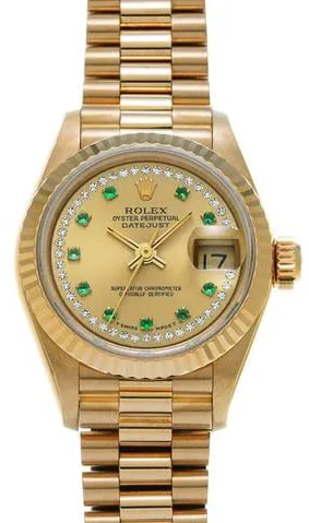 Rolex Lady-Datejust 69178LE 26mm Yellow gold Champagne