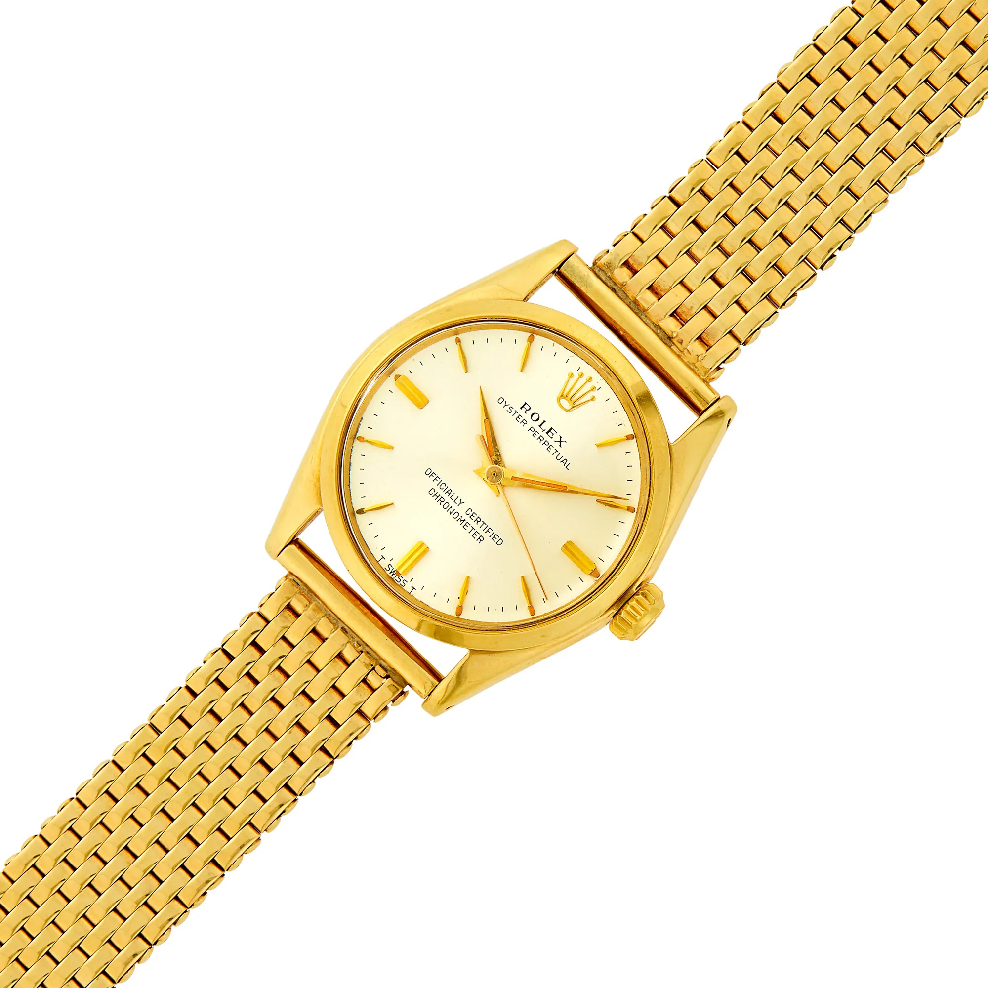 Rolex Oyster Perpetual 31 6548 31mm Yellow gold Silver