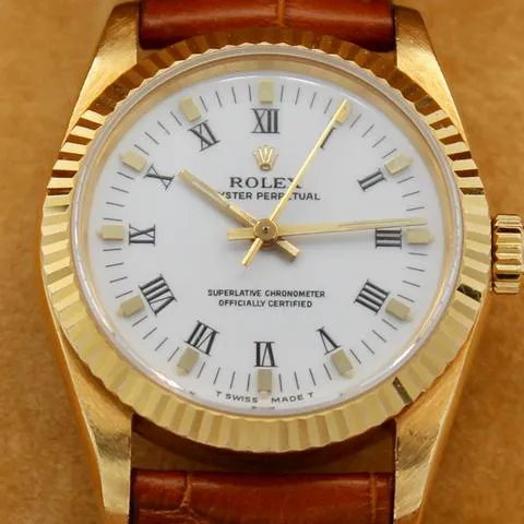 Rolex Oyster Perpetual 31 6751 31mm Yellow gold White