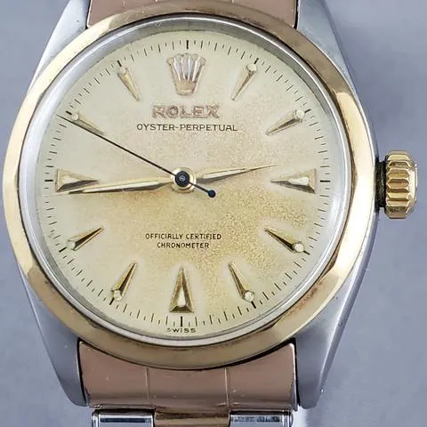 Rolex Oyster Perpetual 34 6286 34mm Yellow gold and Stainless steel White