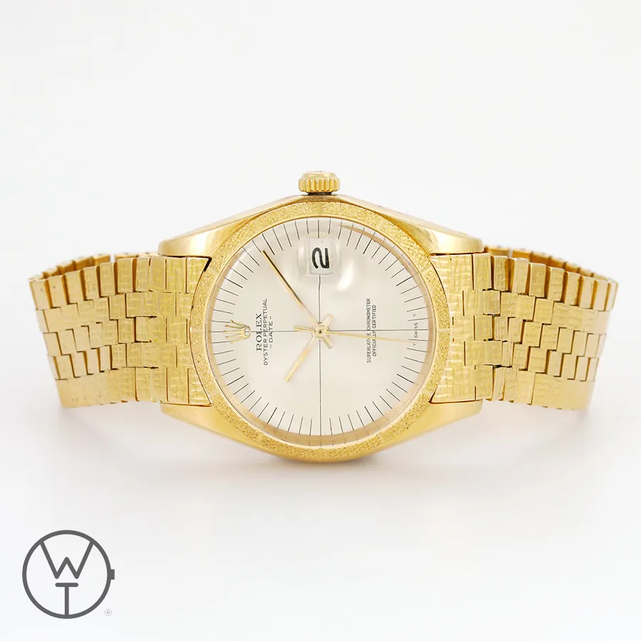 Rolex Oyster Perpetual Date 1510 34mm Yellow gold Silver 12