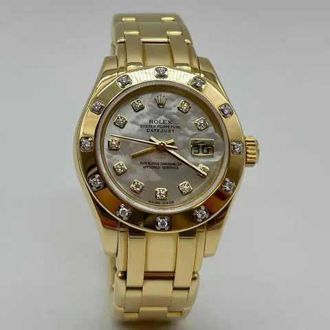 Rolex Lady-Datejust Pearlmaster 80318 29mm Yellow gold Mother-of-pearl