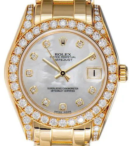 Rolex Pearlmaster 81158 34mm Yellow gold Mother-of-pearl