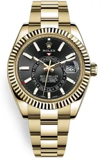 Rolex Sky-Dweller 326938-0004 Yellow gold Black