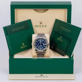 Rolex Sky-Dweller 336934-0005 White gold and Stainless steel Blue