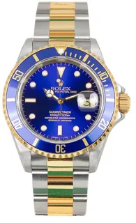 Rolex Submariner 16613 Yellow gold and Stainless steel Blue