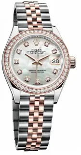 Rolex Lady-Datejust 279381RBR-0013 Oystersteel and Everose gold White