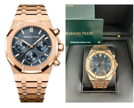 Audemars Piguet Royal Oak 26240OR.OO.1320OR.05 41mm Rose gold Blue