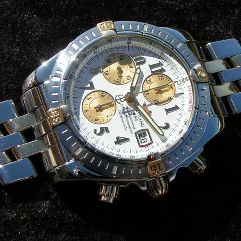 Breitling Chronomat B13356 Yellow gold and stainless steel White