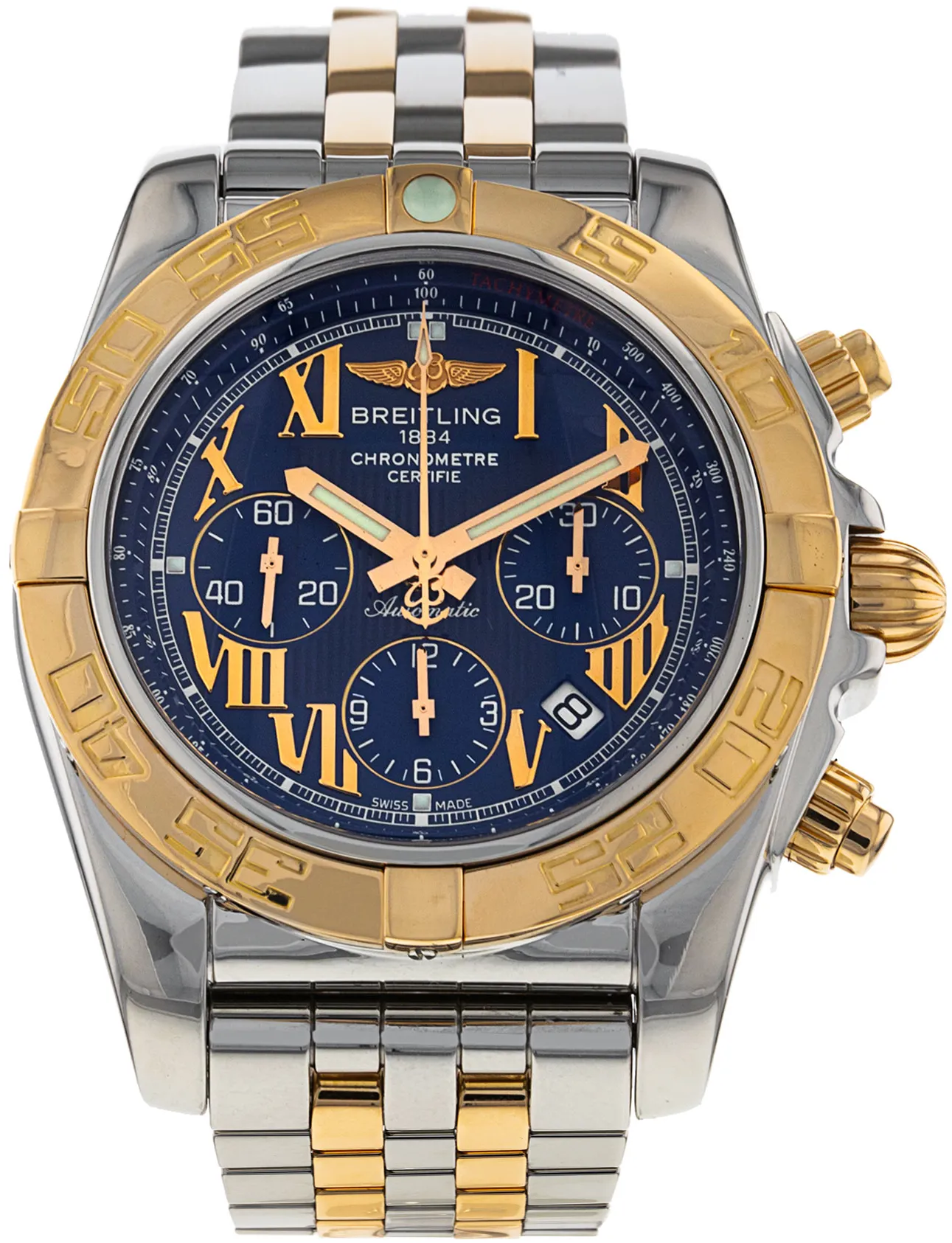 Breitling Chronomat CB 0110 44mm Rose gold and Stainless steel Blue