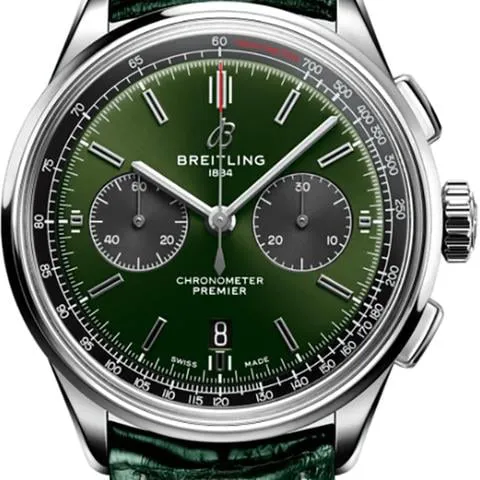 Breitling Premier AB0118221L1P2 42mm Stainless steel Green