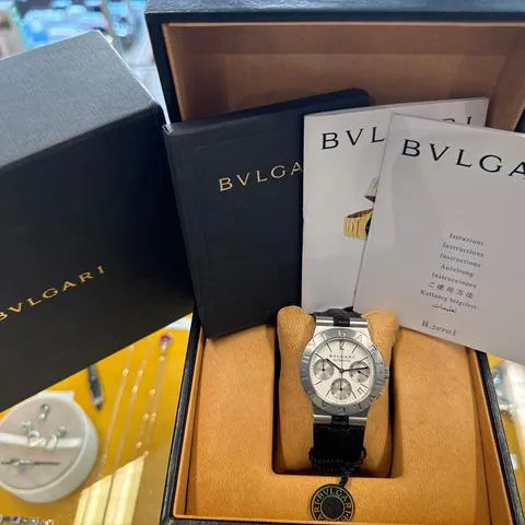 Bulgari Diagono CH 35 S 35.5mm Stainless steel White