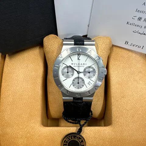 Bulgari Diagono CH 35 S 35.5mm Stainless steel White 2