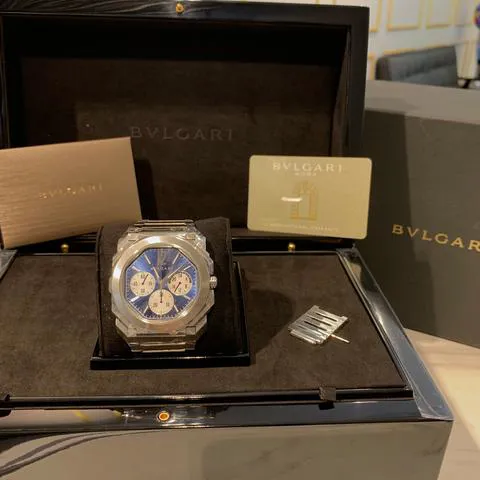 Bulgari Octo 103467 43mm Stainless steel Blue 5